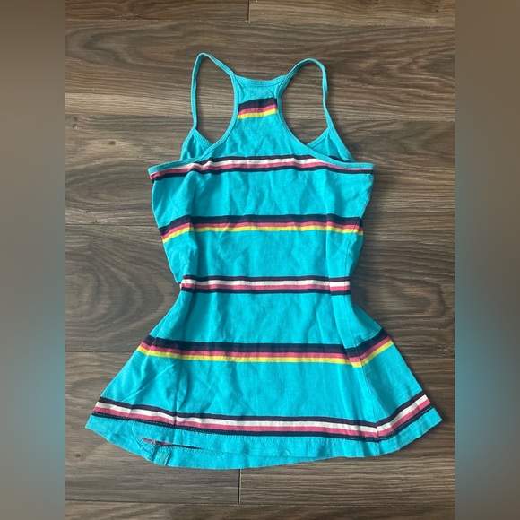 Garage Turquoise Striped Racerback Tank - Picture 2 of 3